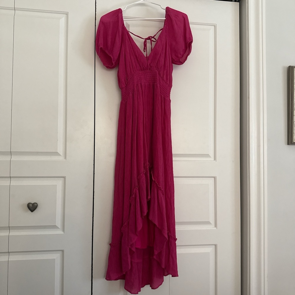 Lumiere Fuchsia High Low Dress